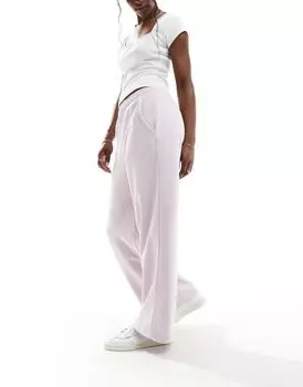 Bershka - Стираные розовые джоггеры с широким низом