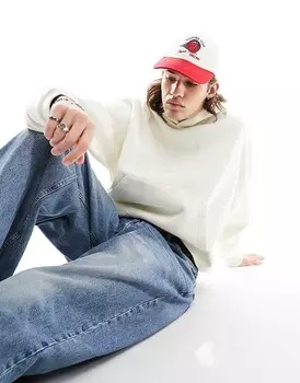 Bershka – толстовка свободного кроя цвета экрю