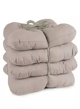 Bertels Набор из 4 подушек для стула в рубчик, темно-серого цвета, серо-коричневый