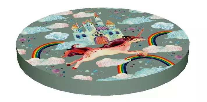 Bertoni RING, Круглая подушка для стула, декоративная водонепроницаемая подушка для сиденья с рисунком, 40 см x 4 см RAINBOW