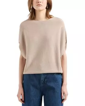 Бешовный легкий кардиган-накидка Emporio Armani, коричневый/бежевый