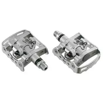 Бесклипсовые педали Shimano PD M 324 SPD, серебряный