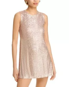 Бесплатное мини-платье фасона "свинг" Norma Kamali, розовый