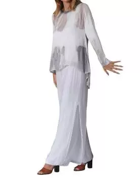 Бесплатные шелковые брюки белого цвета Scandal Italy