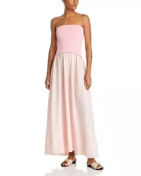Бесплечее платье Soglio - эксклюзив Solid & Striped, розовый