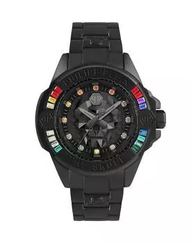 БЕСПОЛИДНЫЕ ЧАСЫ $KULLL PHILIPP PLEIN, черный