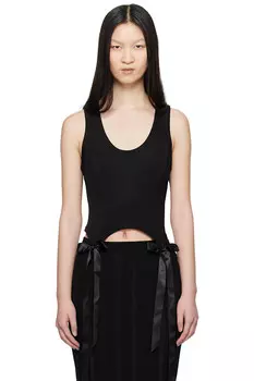 Беспроблемный топ с вырезом-качелькой Bow Tail Simone Rocha, черный