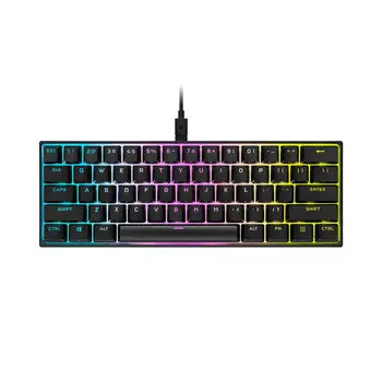 Беспроводная игровая клавиатура Corsair K65 RGB Mini, MLX Speed, чёрный, английская раскладка