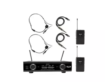 Беспроводная микрофонная система CAD Audio GXLD2BBAI Dual Channel Dual Bodypack Wireless Microphone System. AI Frequency