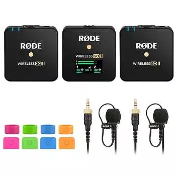 Беспроводная микрофонная система RODE WIGO II, (2) Lavalier II, COLORS3, Cloth