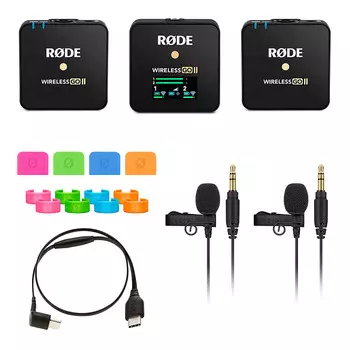 Беспроводная микрофонная система RODE WIGO II, (2) Lav GO, SC16, Colors2, Cloth