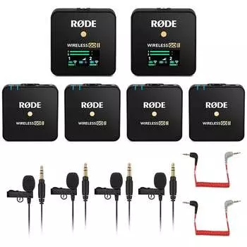 Беспроводная микрофонная система RODE WIGO II x2, (4) Lav Go, (2) SC7, Cloth