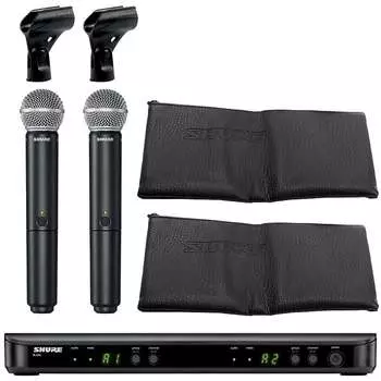 Беспроводная микрофонная система Shure Shure BLX288/SM58 Dual Wireless Microphone System w 2x SM58 Vocal Mics H9 Band