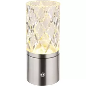 Беспроводная настольная лампа с сенсорным диммером на батарейке, хрустальная настольная лампа с регулируемой яркостью 21010N Globo Lighting