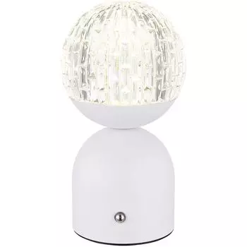 Беспроводная настольная лампа с сенсорным диммером на батарейке, хрустальная настольная лампа с регулируемой яркостью, 21007 Вт Globo Lighting