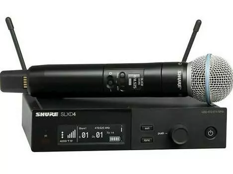 Беспроводная система Shure SLXD24/B58 G58 Wireless System Beta58A Handheld Transmitter (G58: 470-514MHz)