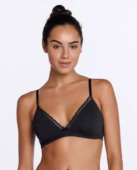 Беспроводной кружевной бюстгальтер Punto Blanco, черный