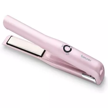Беспроводной перезаряжаемый выпрямитель для волос HS20 с USB-кабелем для зарядки, 3 температурных режима быстрого нагрева и термостойкий чехол, Beurer