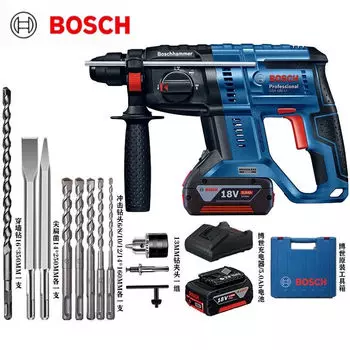 Дрель электрическая Bosch GBH 180-Li + комплект сверл, аккумулятор, зарядное устройство