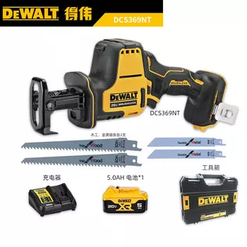 Сабельная пила Dewalt DCS369, 16 мм + аккумулятор 5.0Ah, зарядное устройство, кейс