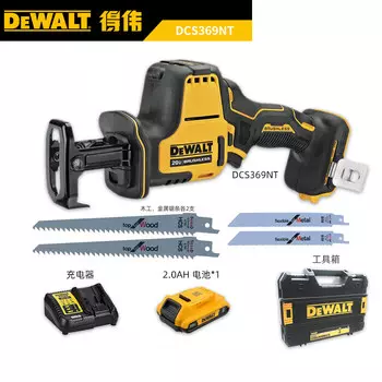 Сабельная пила Dewalt DCS369, 16 мм + аккумулятор 2.0Ah, зарядное устройство, кейс