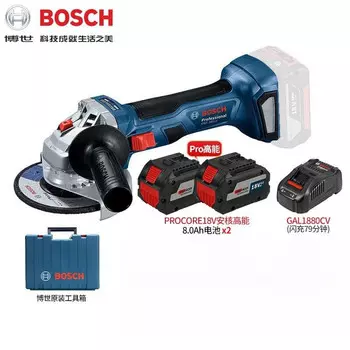 Угловая шлифовальная машина Bosch GWS 180-Li 100 мм + два аккумулятора 8.0Ah