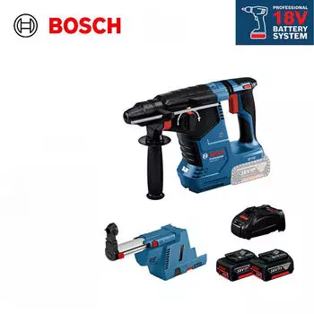 Перфоратор Bosch GBH 187-Li + два аккумулятора, зарядное устройство, пылесборник