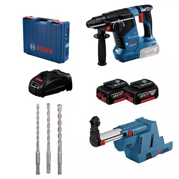 Перфоратор Bosch GBH 187-Li, 24 мм + вакуумное устройство