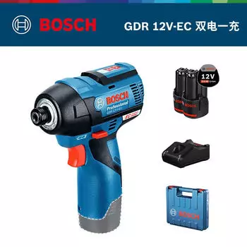 Шуруповерт Bosch GDR 12V-EC + два аккумулятора, зарядное устройство