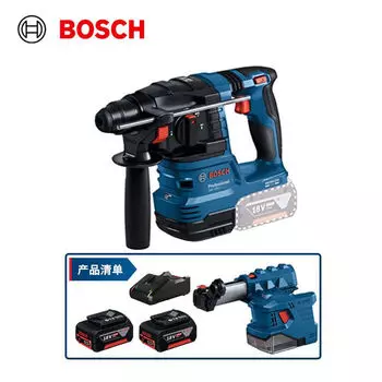 Перфоратор Bosch GDE 12 + два аккумулятора, зарядное устройство, пылесборник