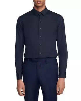 Бесшовная эластичная рубашка на пуговицах Sandro