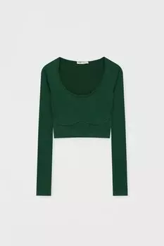 Бесшовная футболка с длинными рукавами PULL&amp;BEAR