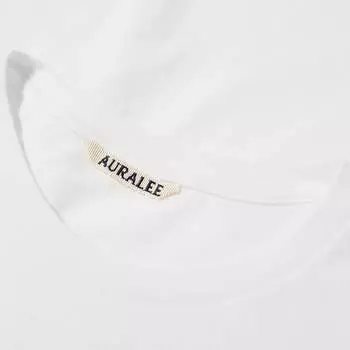 Бесшовная футболка с круглым вырезом Auralee, белый