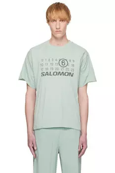 Бесшовная футболка Salomon Edition синего цвета MM6 Maison Margiela