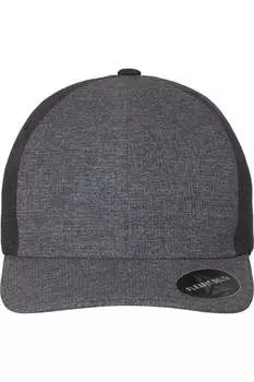 Бесшовная кепка Flexfit Delta, цвет melange blue/ melange charcoal