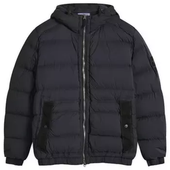 Бесшовная куртка-пуховик из нейлона туннельного типа Stone Island, синий