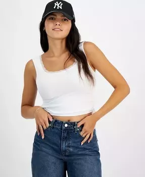 Бесшовная майка для юниоров с завязками по бокам Planet Heart, белый