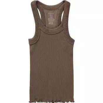 Бесшовная майка в рубчик Free People, цвет cocoa