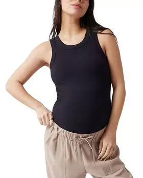 Бесшовная майка в рубчик Ingrid & Isabel, черный