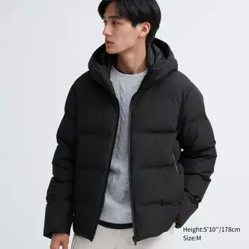 Куртка Uniqlo пуховая с капюшоном Uniqlo, 09 черный