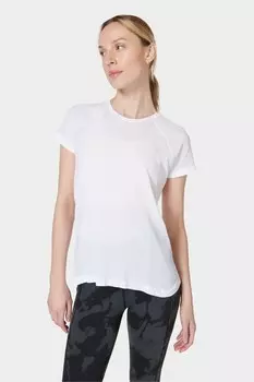 Бесшовная спортивная футболка из легкого материала Sweaty Betty, белый