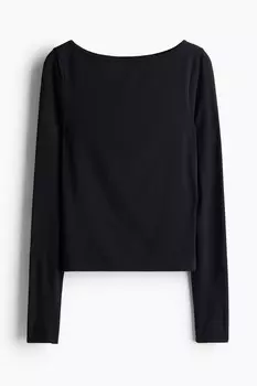 Бесшовная спортивная рубашка из материала Drymove. H&M, черный
