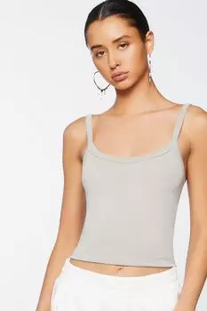 Бесшовная укороченная майка Forever 21, серый