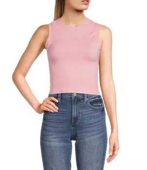 Бесшовная укороченная майка Moa Moa, розовый