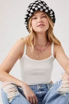 Бесшовная укороченная майка с минеральной стиркой Forever 21, белый