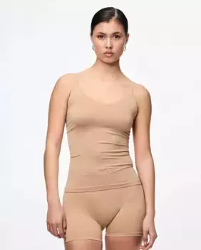 Бесшовная женская майка Pieces, бежевый