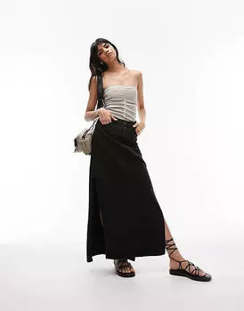 Бесшовное бандо Topshop цвета овсяного мергеля со сборками