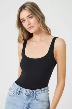 Бесшовное боди-майка Forever 21, черный