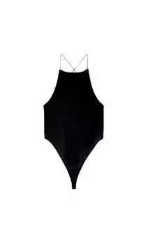 Бесшовное боди с декором на спине Stradivarius