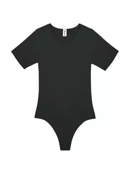 Бесшовное боди с короткими рукавами Wolford, черный
